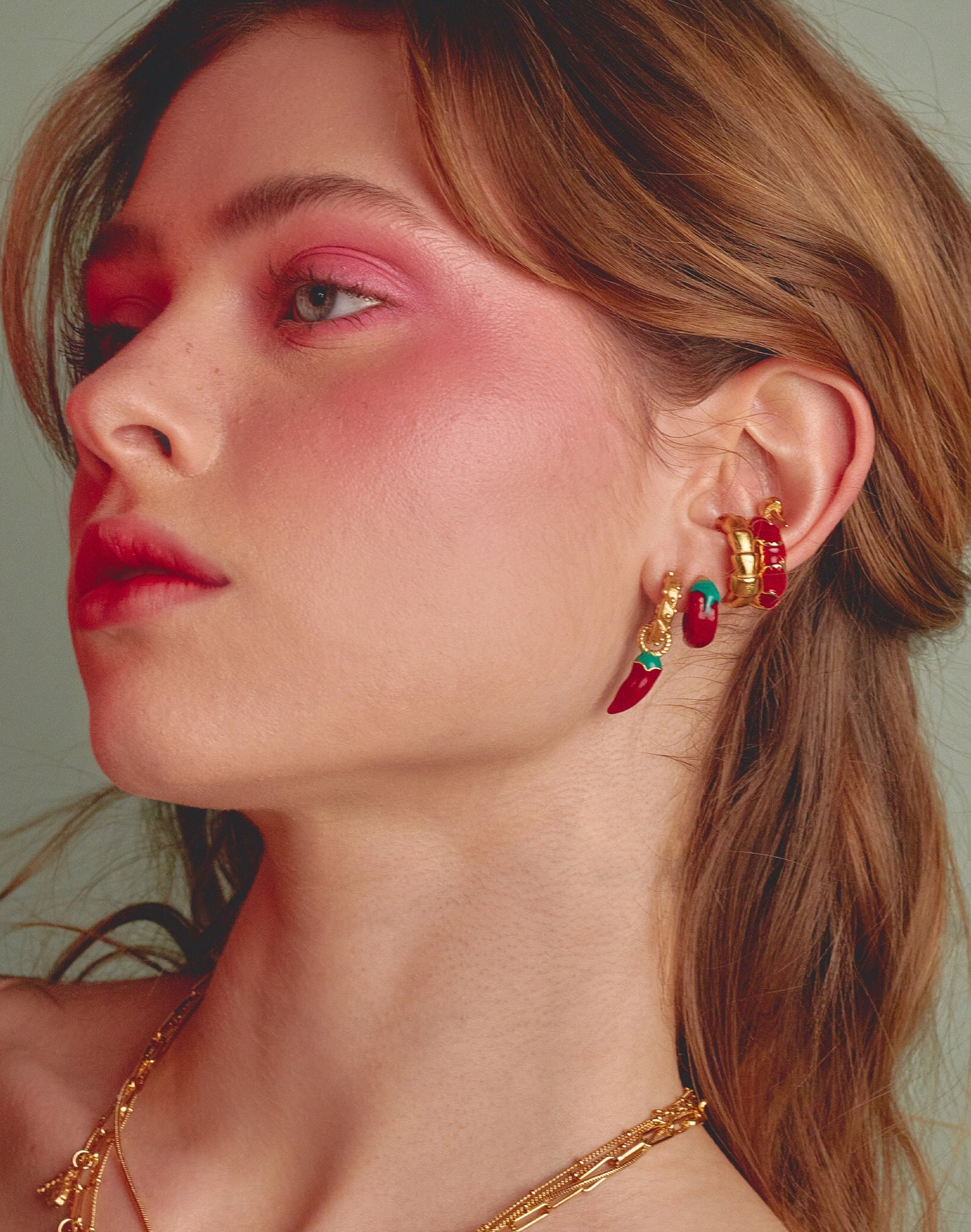 Chili Pepper Hoop Earrings