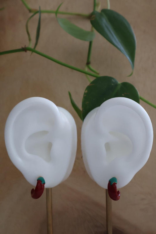 Chili Pepper Hoop Earrings