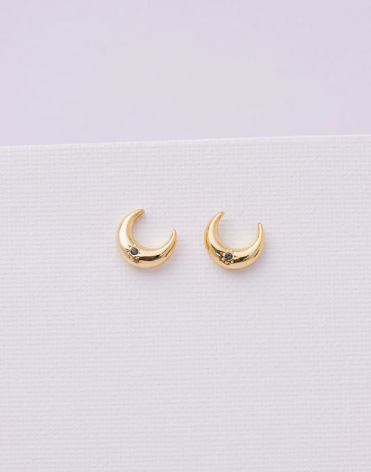Crystal Luna Studs by Entrelazos