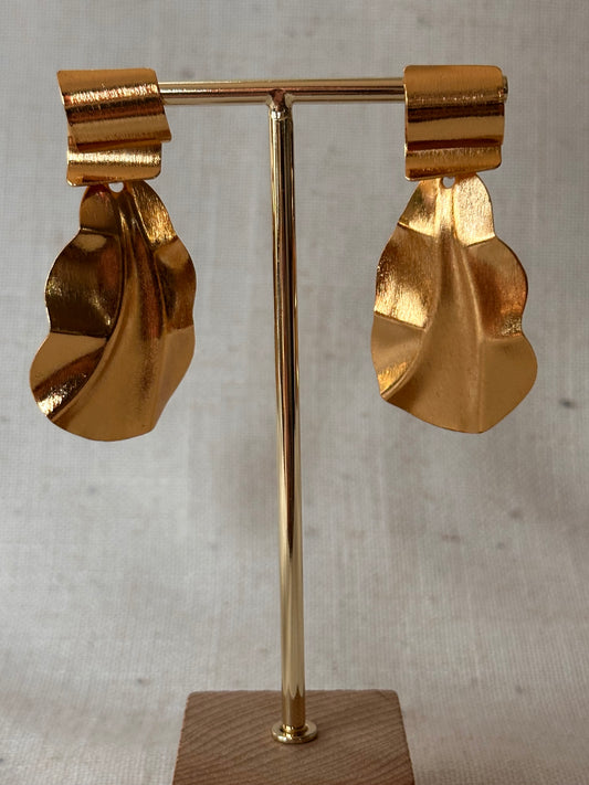 Aretes Lámina Dorada