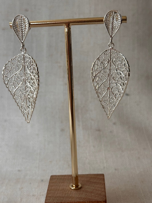 Aretes Hoja de Filigrana