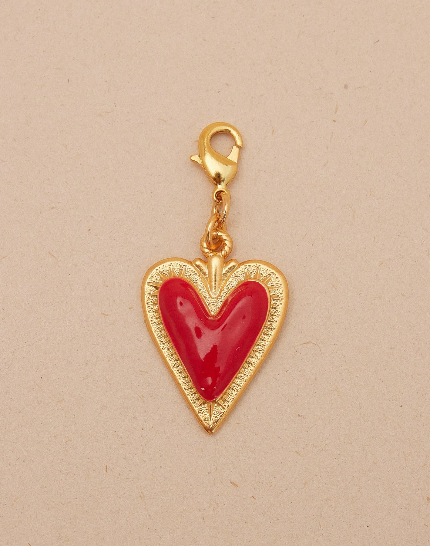 Mini Charm Heart of Fire by Entrelazos