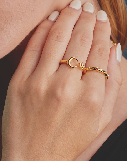Moonchild Set of 2 Rings by Entrelazos