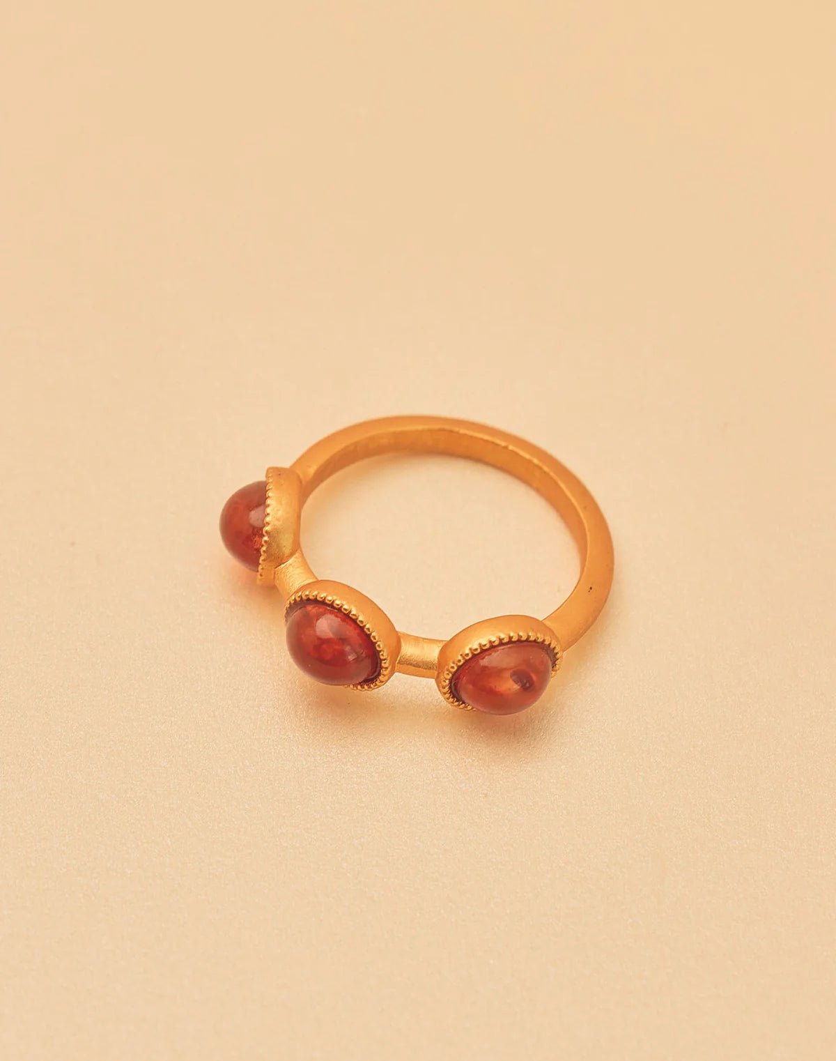Nirvana Ring Set of 3 - Tiger, Cabochon & Dotted Ring Set by Entrelazos