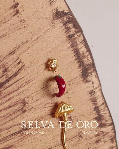 Chili Pepper Hoop Earrings