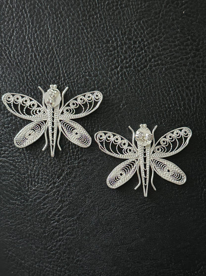 Libélula Statement Earrings – Filigrana Momposina