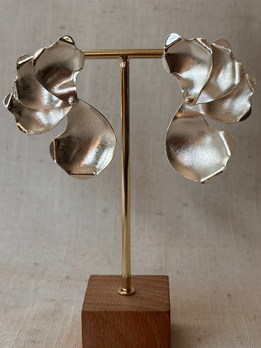 Sculptural Petal Statement Earrings