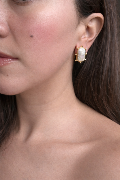 Luna Pearl Statement Studs (Pre-Order)