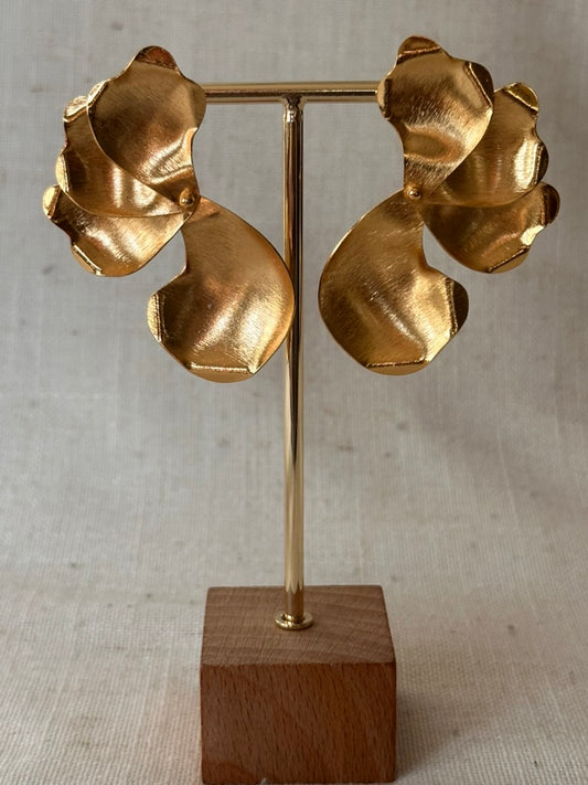 Sculptural Petal Statement Earrings