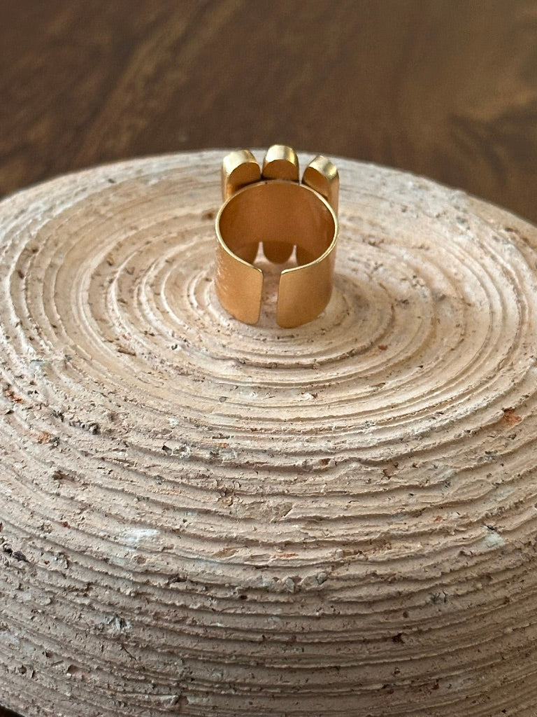 Perla Trío Statement Ring | Colombian Pearl Bar Ring