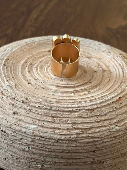 Perla Trío Statement Ring | Colombian Pearl Bar Ring