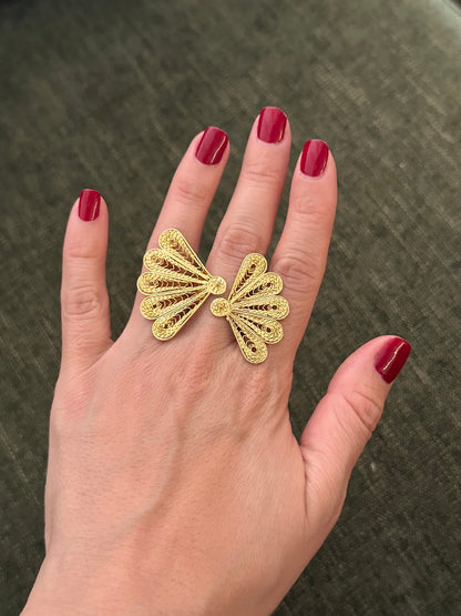Ala Filigrana Statement Ring | Colombian Filigree Wing Ring