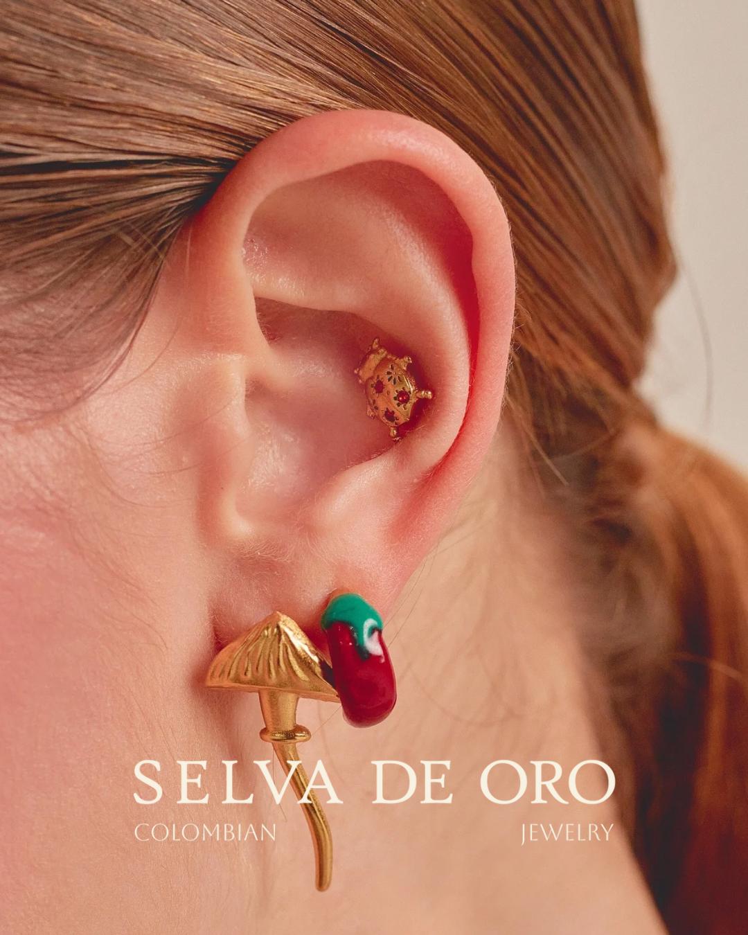 Chili Pepper Hoop Earrings