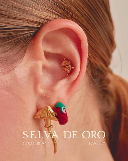 Chili Pepper Hoop Earrings