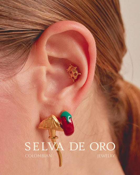 Chili Pepper Hoop Earrings