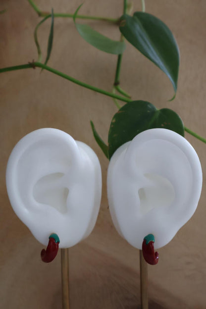 Chili Pepper Hoop Earrings