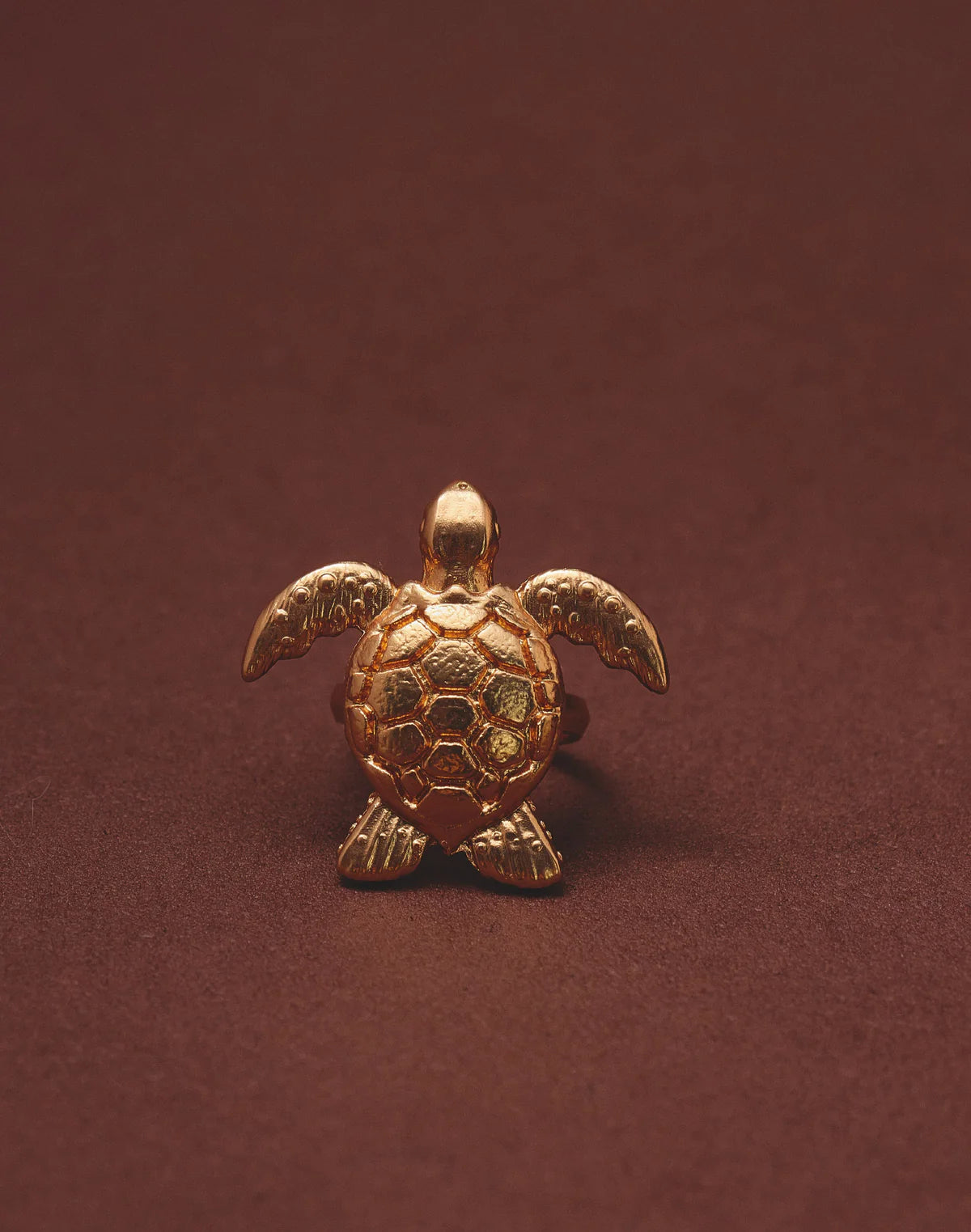 Sea Turtle Statement Ring by Entrelazos