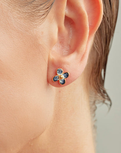 Fiore Studs by Entrelazos - Red, Green or Blue