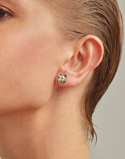 Fiore Studs by Entrelazos - Red, Green or Blue