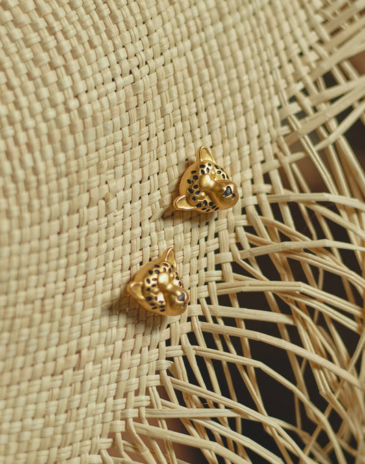 Entrelazos Jaguar Studs – Mini Gold Jaguar Earrings