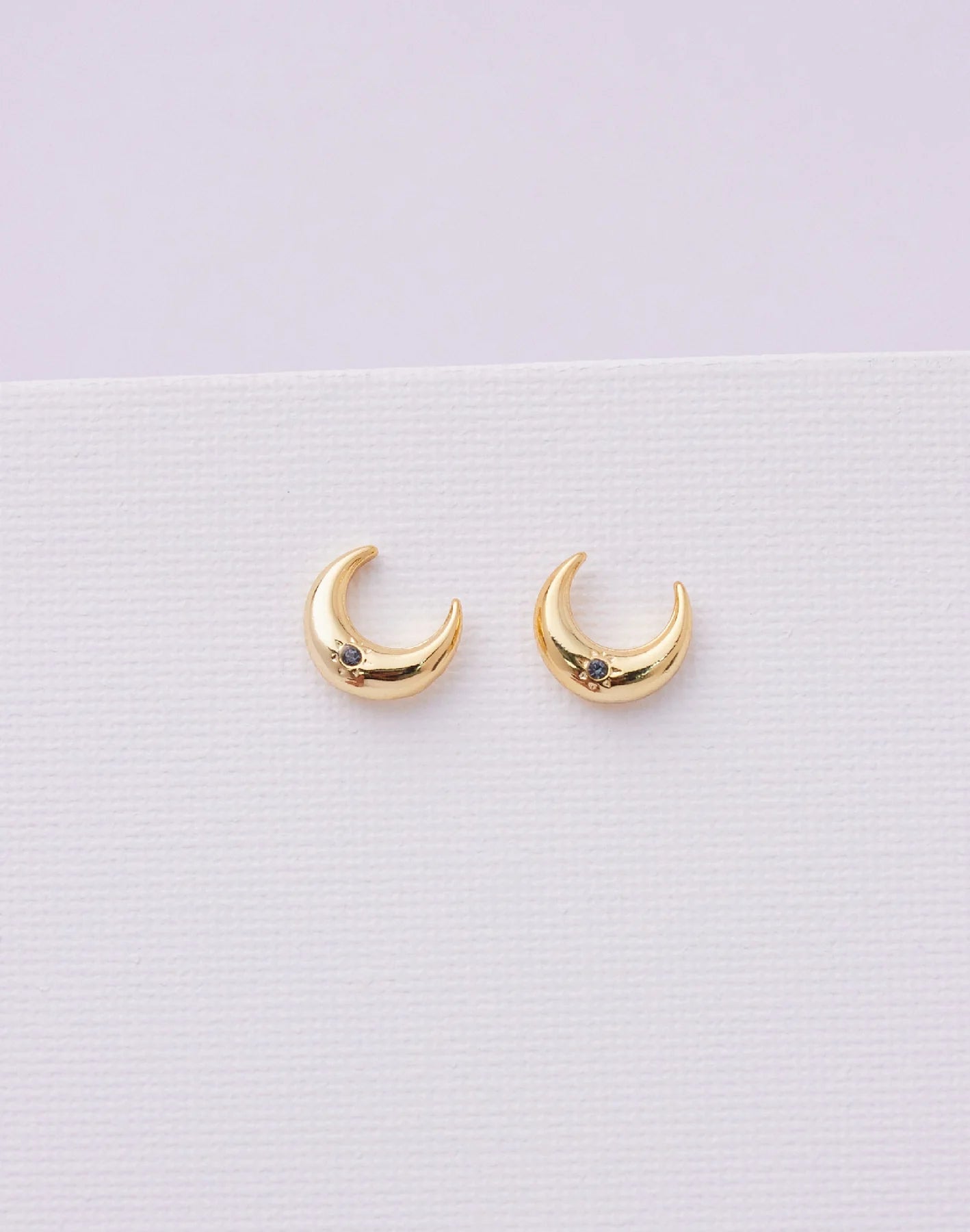 Crystal Luna Studs by Entrelazos