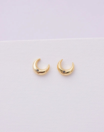 Crystal Luna Studs by Entrelazos