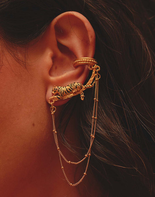 Bengal Tiger Statement Earrings by Entrelazos
