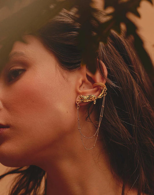 Bengal Tiger Statement Earrings by Entrelazos