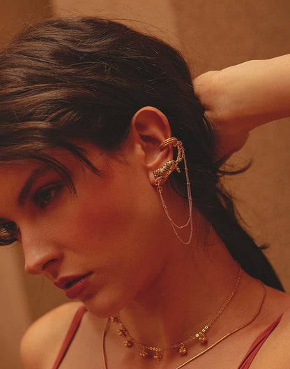 Bengal Tiger Statement Earrings by Entrelazos