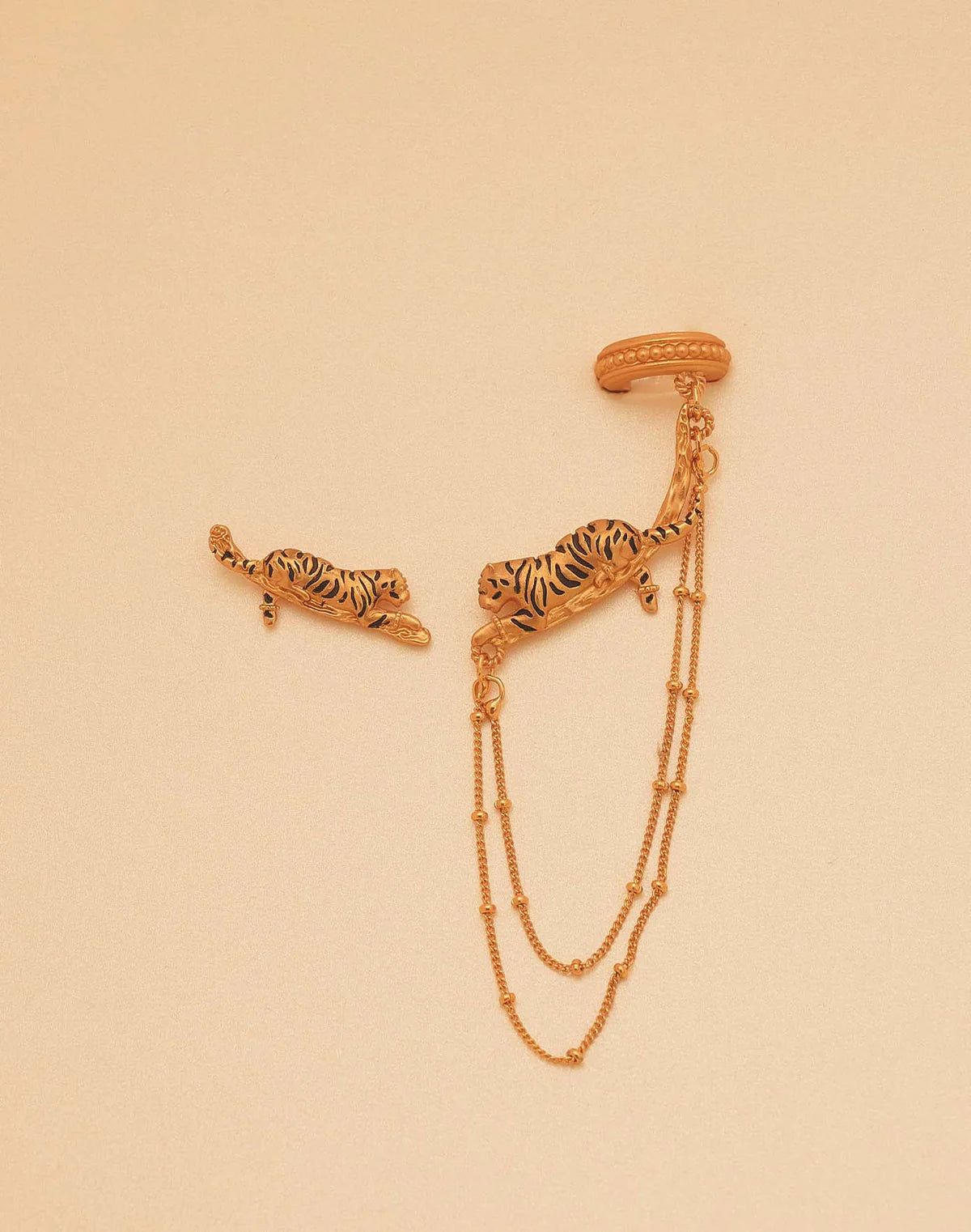 Bengal Tiger Statement Earrings by Entrelazos