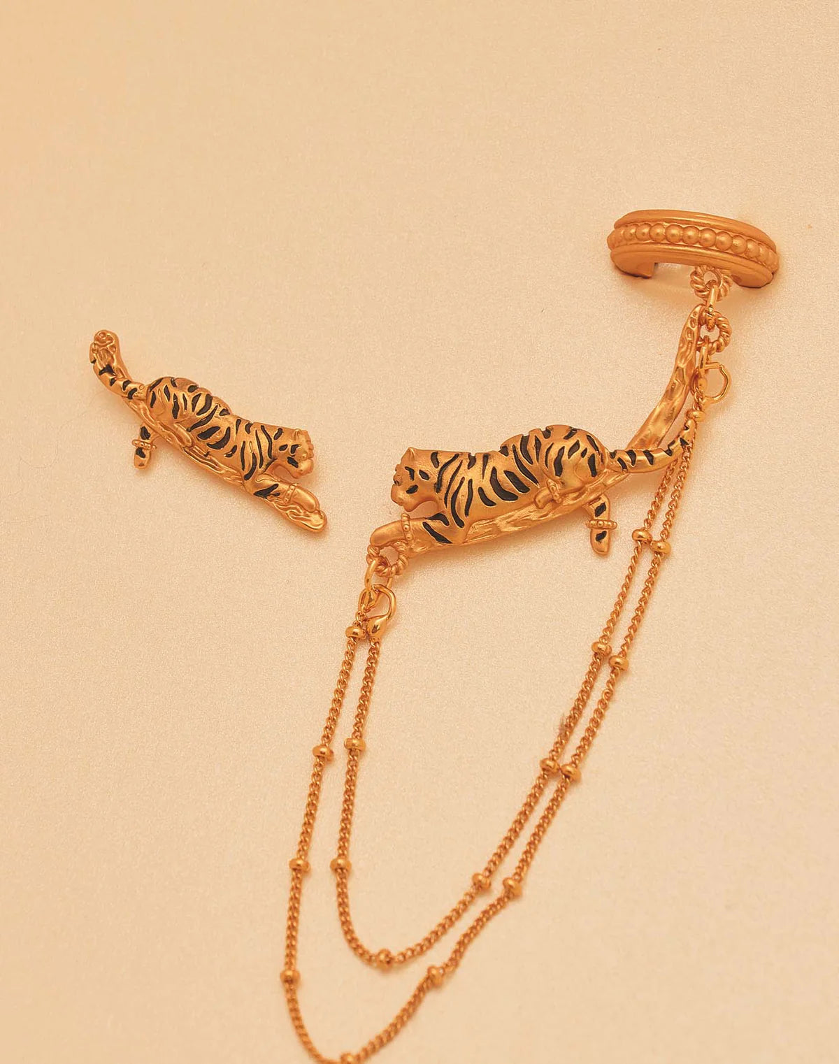 Bengal Tiger Statement Earrings by Entrelazos