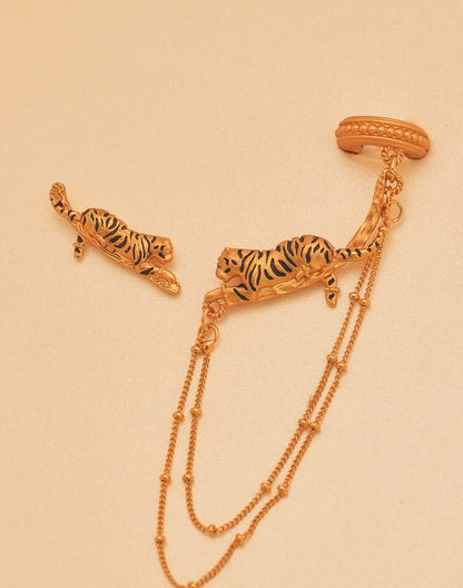 Bengal Tiger Statement Earrings by Entrelazos
