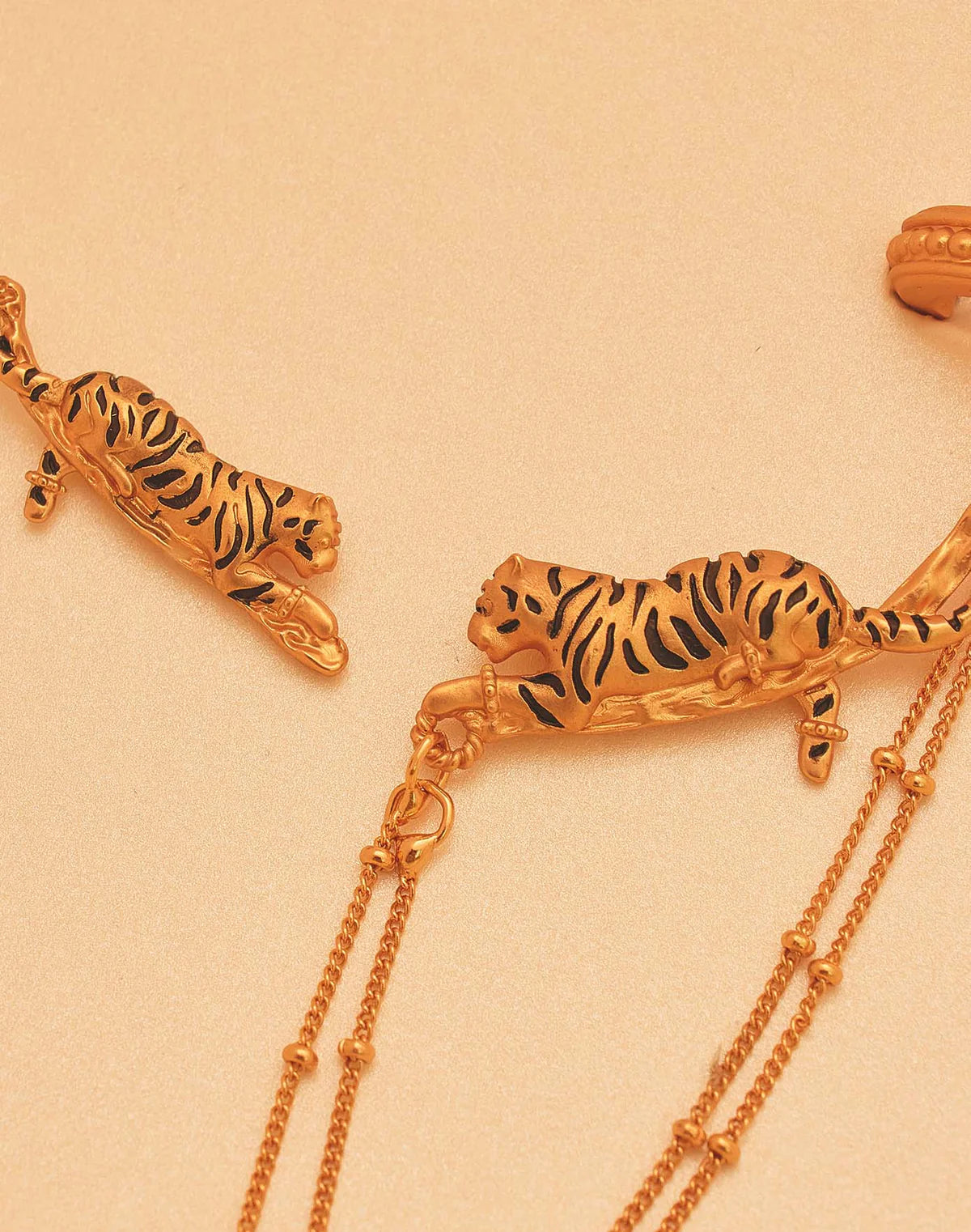 Bengal Tiger Statement Earrings by Entrelazos