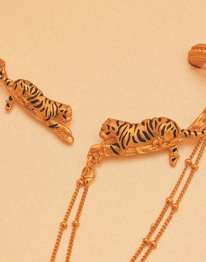Bengal Tiger Statement Earrings by Entrelazos