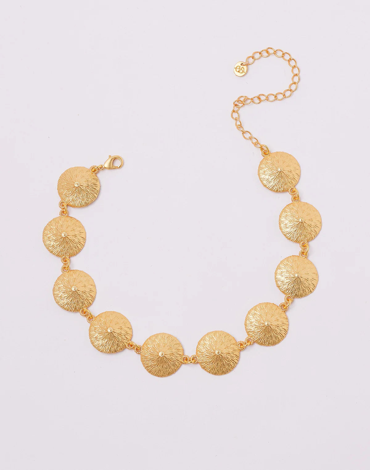 Entrelazos Kogui Set – Textured Gold Necklace & Stud Earrings