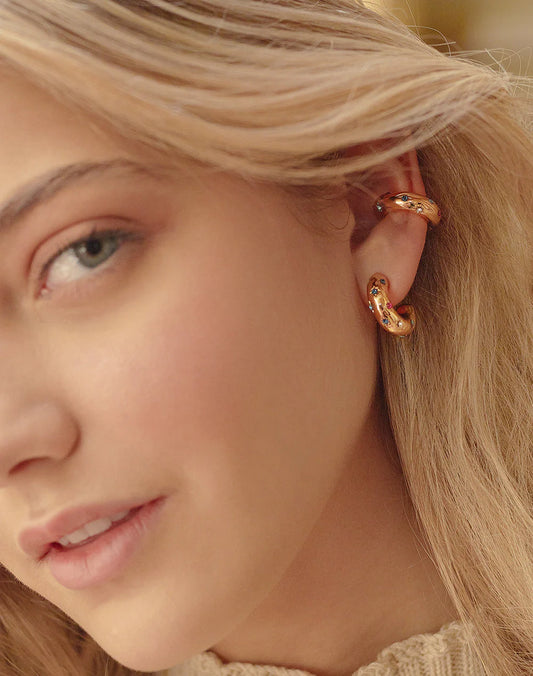 Entrelazos Bold Cromantic Earcuff – Celestial Gold Cuff