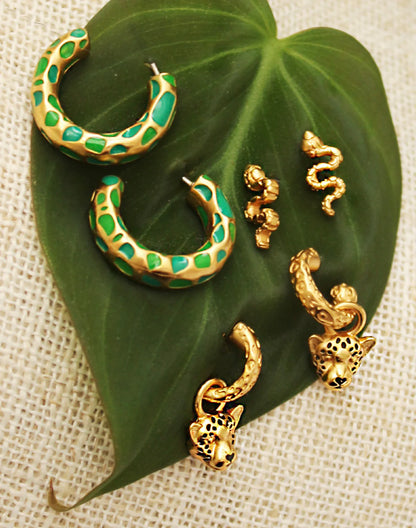 Entrelazos Camuflado Earparty Set – Green Jungle Stack