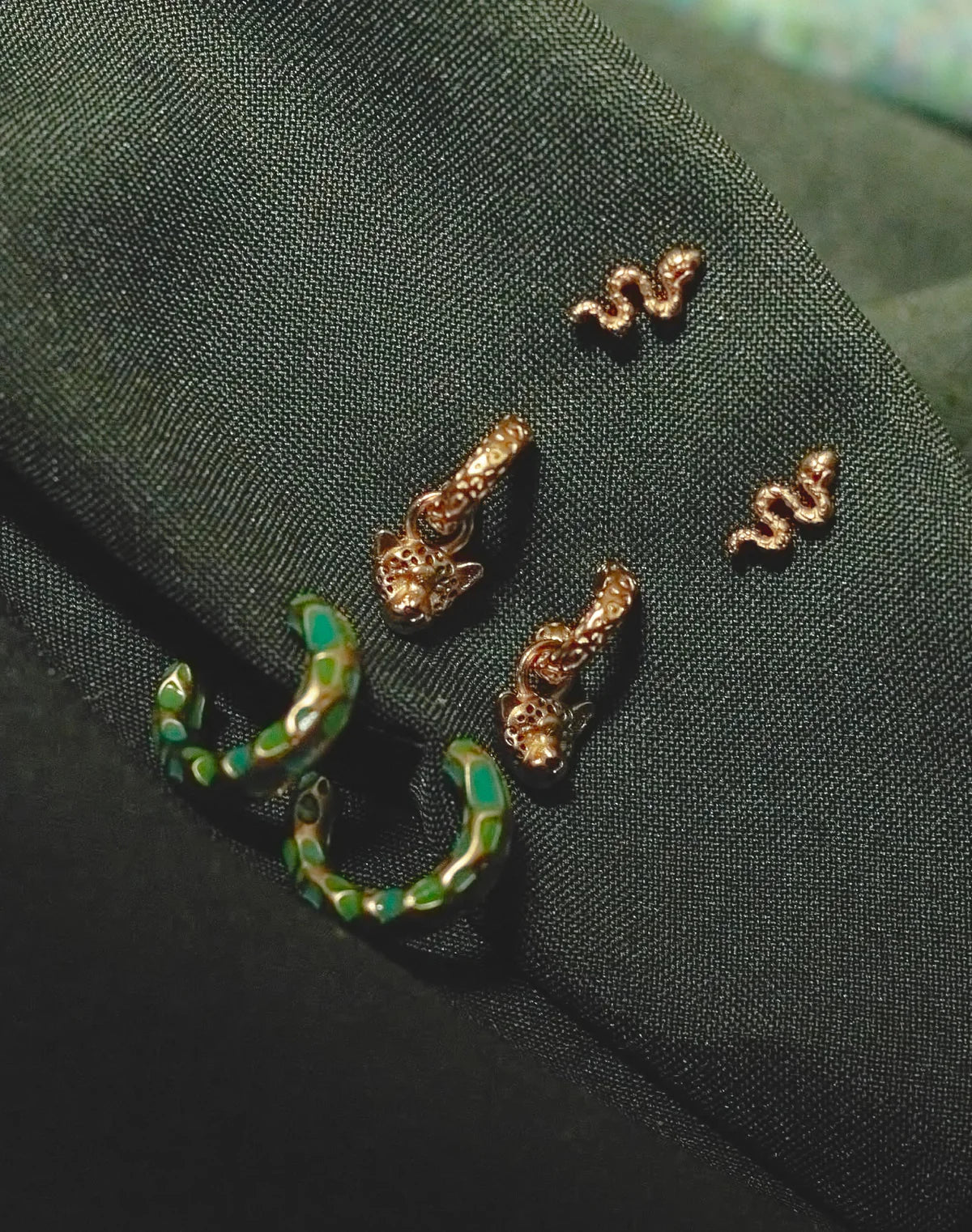 Entrelazos Camuflado Earparty Set – Green Jungle Stack