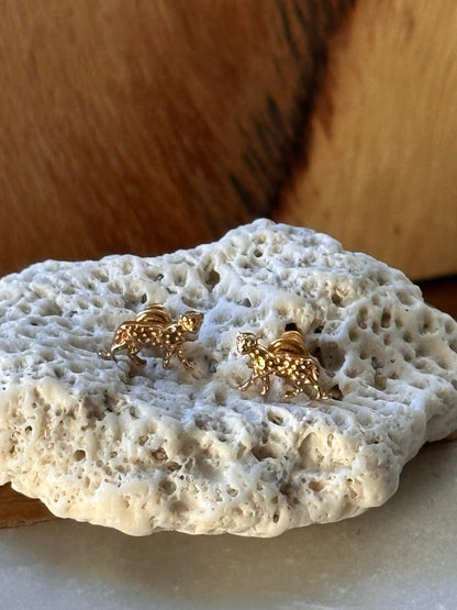 Jaguar Dorado Stud Earrings