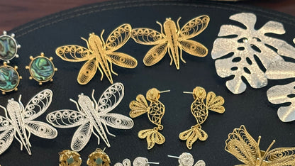 Libélula Statement Earrings – Filigrana Momposina