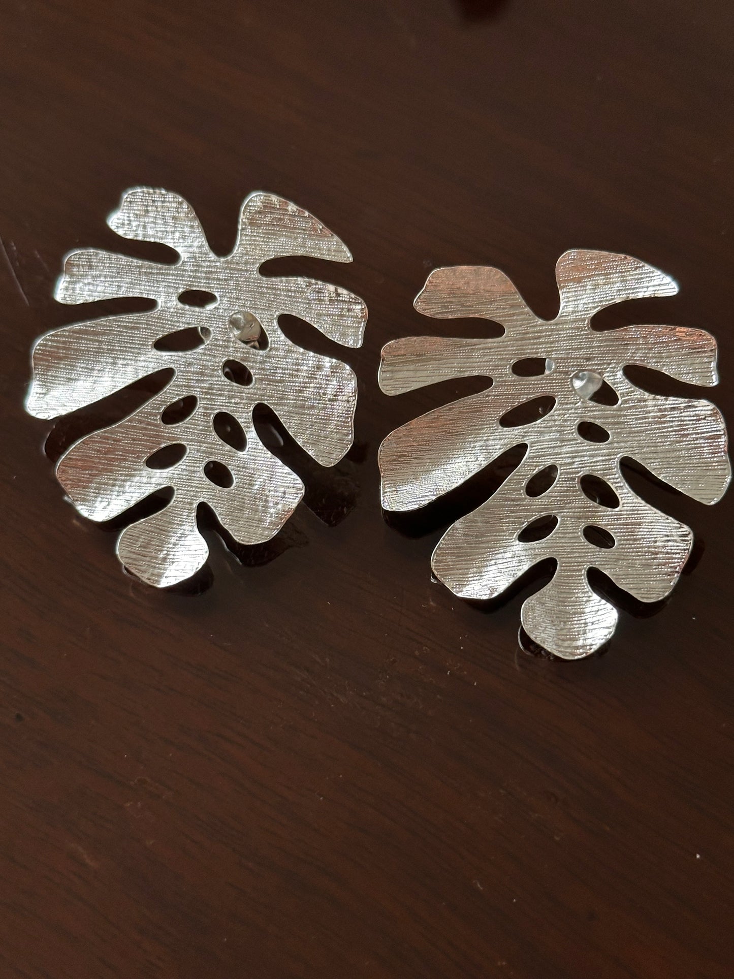 Monstera Selva Earrings | Gold & Silver Statement Botanical Drops