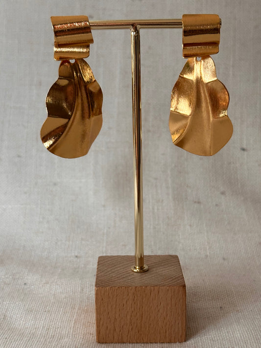 Aretes Lámina Dorada