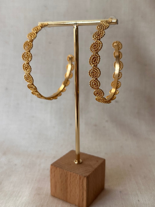 Colombian Filigree Hoop Earrings