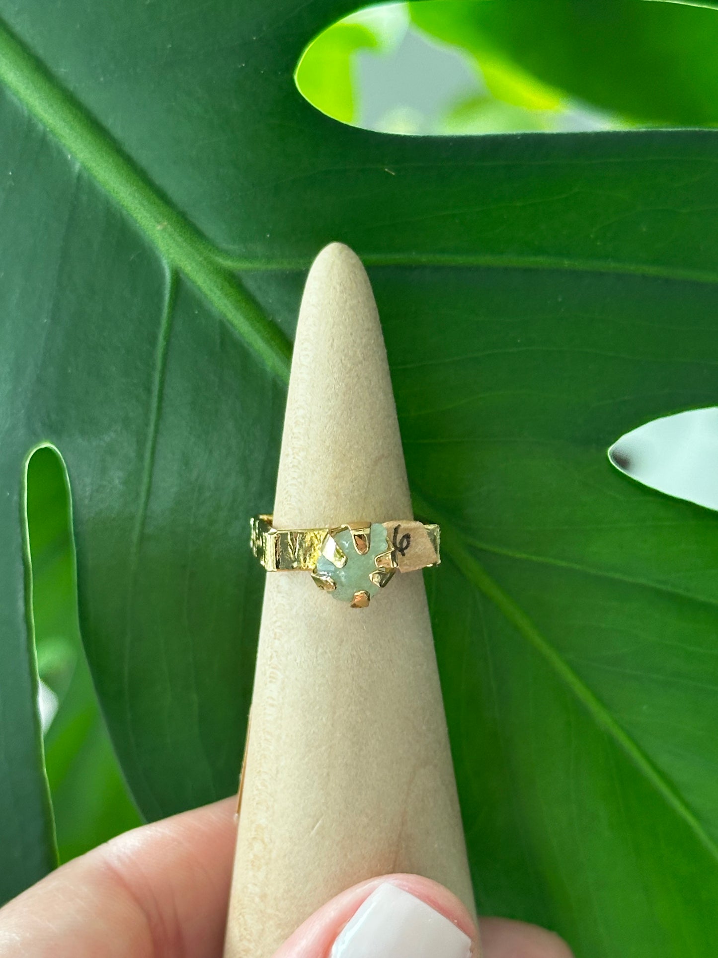 Raw Colombian Emerald Square Ring – Large Stone