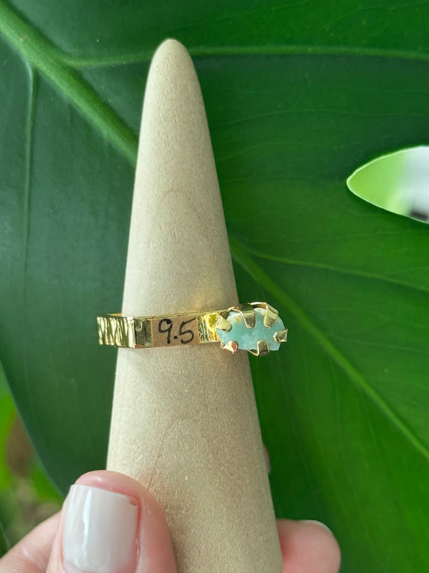 Raw Colombian Emerald Square Ring – Large Stone