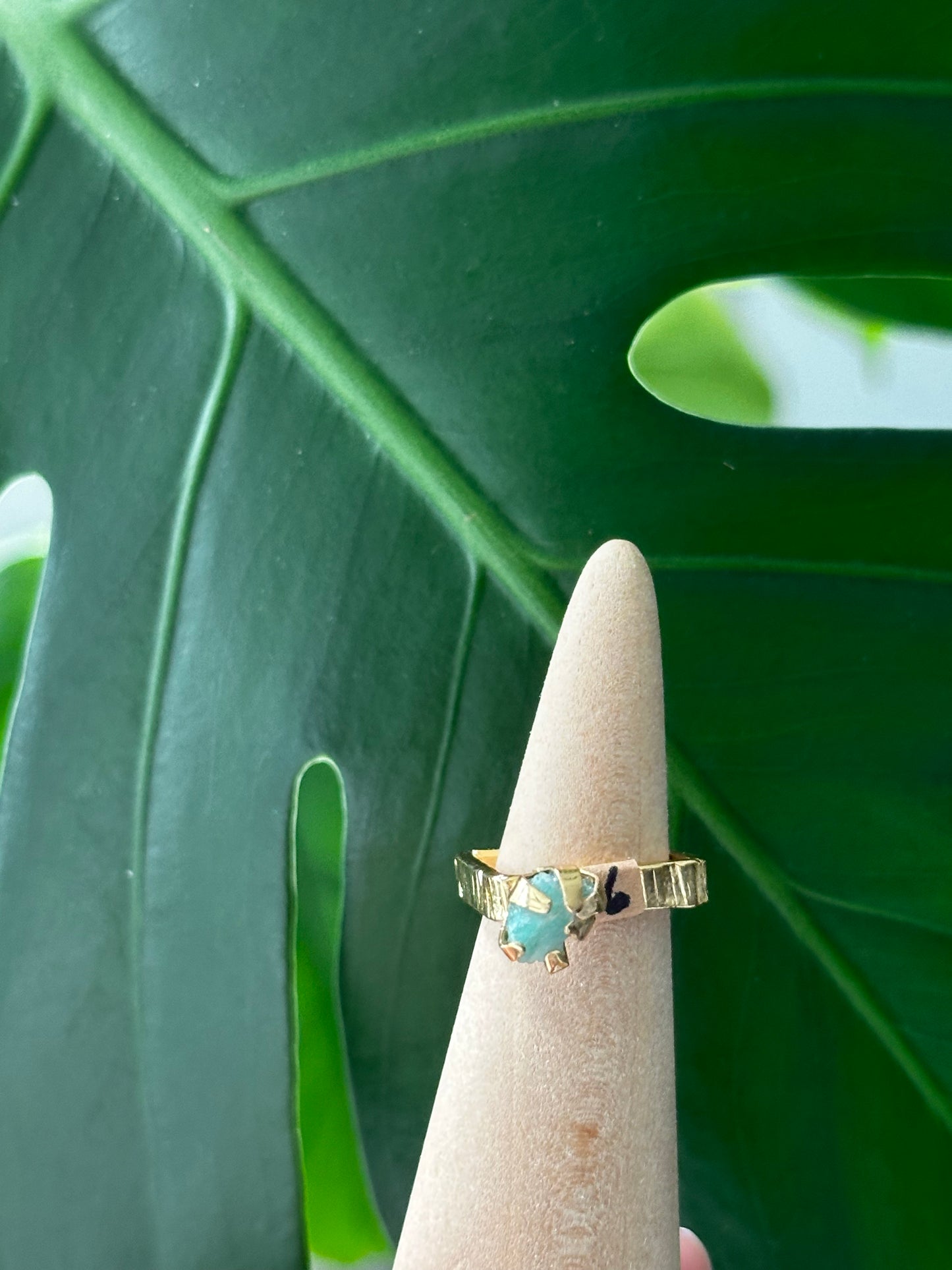 Raw Colombian Emerald Square Ring – Large Stone