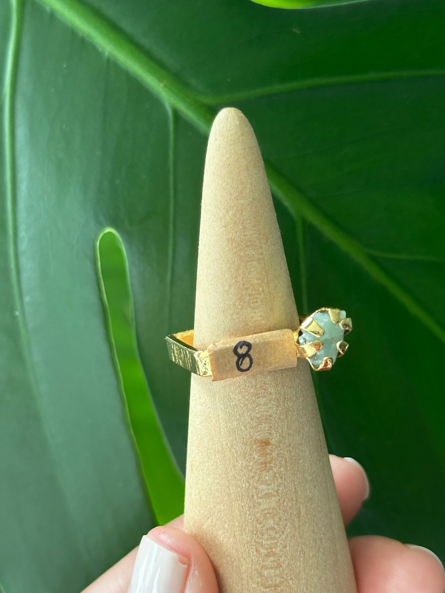 Raw Colombian Emerald Square Ring – Large Stone