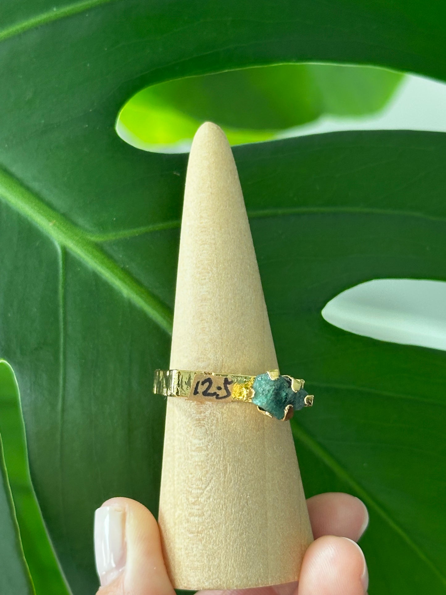 Raw Colombian Emerald Square Ring – Large Stone