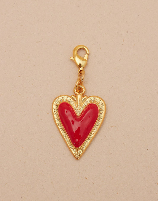 Mini Charm Heart of Fire by Entrelazos