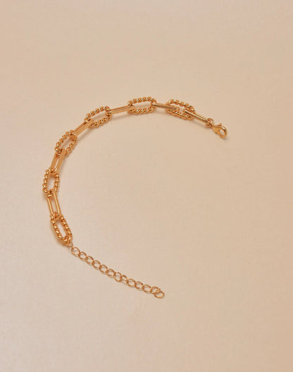 Lotus Paperclip Chain Bracelet by Entrelazos